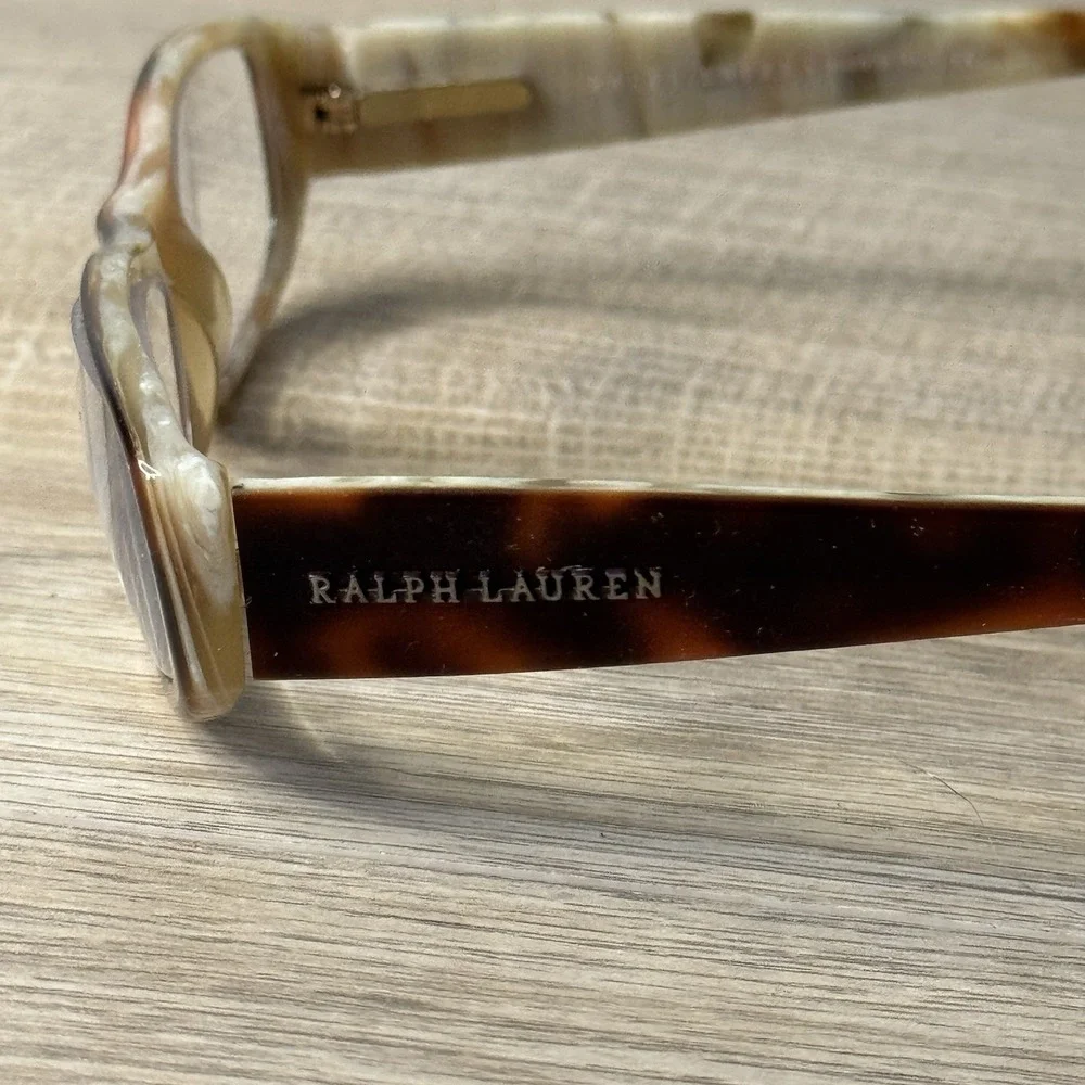 Ralph Lauren RL Eyeglasses 6002‎ 5018 Brown Cream Full Rim Rectangle Frame